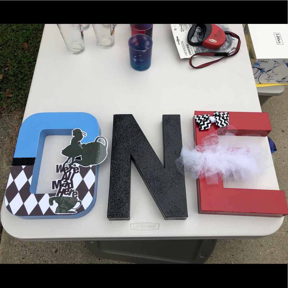 Custom made ONE letters